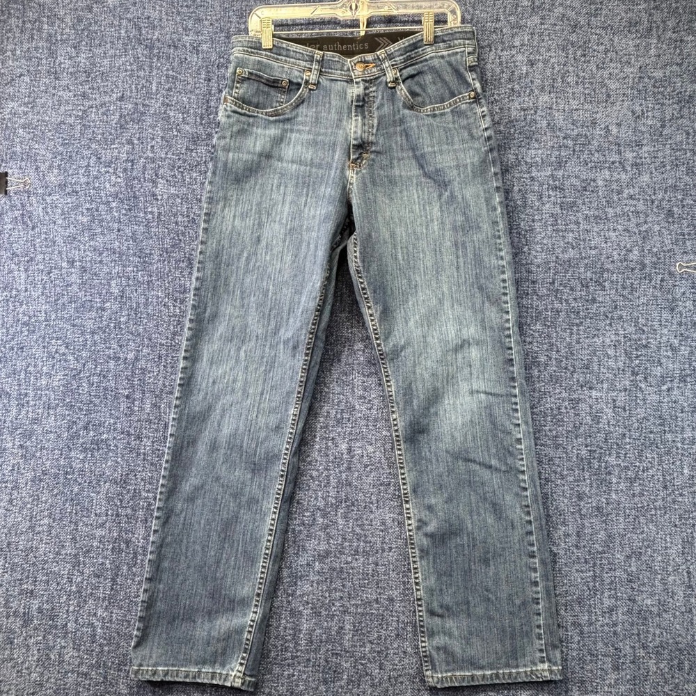 Wrangler Authentics Jeans Mens 32x32 Blue Cotton Straight Stretch 10ZM3CSCN
